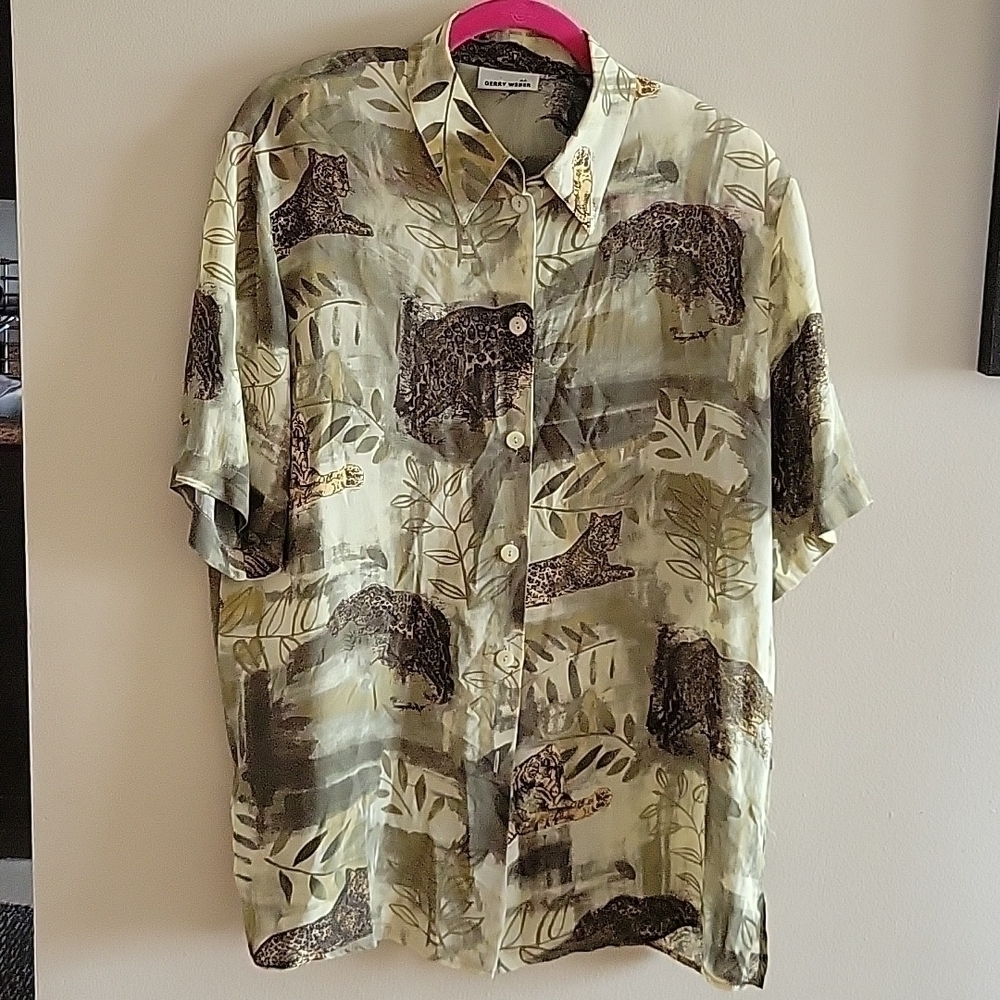GERRY WEBER Vintage Short Sleeve Button-down Shirt 44